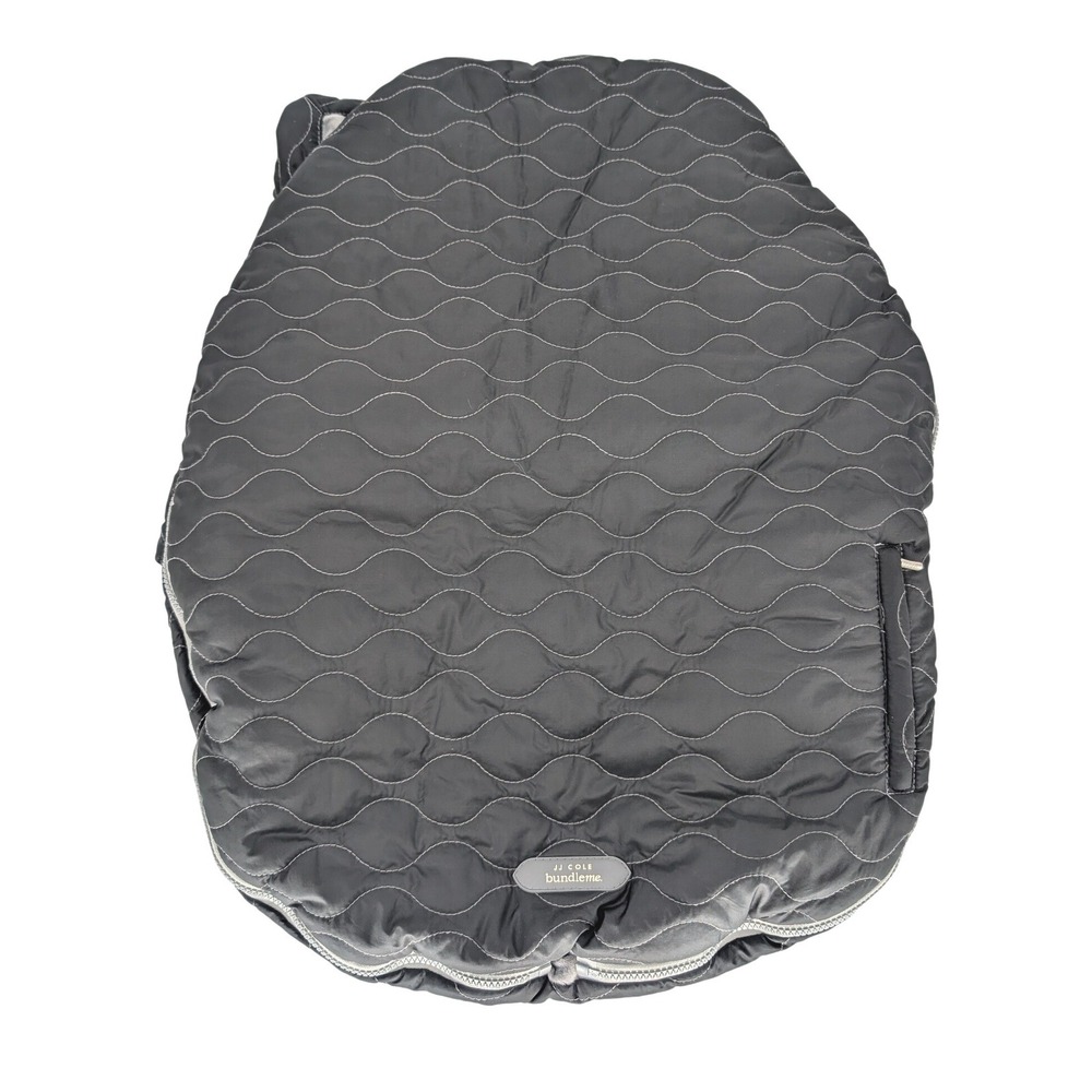 JJ Cole Bundleme Stroller Cover Toddler Black Gray Quilted Fleece Lined Travel